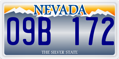 NV license plate 09B172