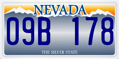 NV license plate 09B178