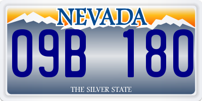 NV license plate 09B180