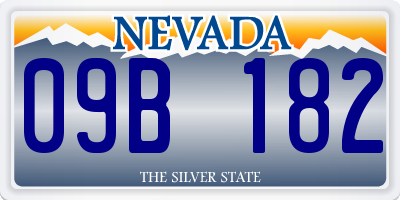 NV license plate 09B182