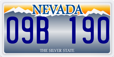 NV license plate 09B190