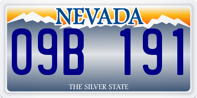 NV license plate 09B191