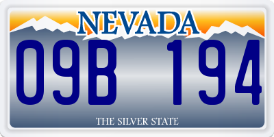 NV license plate 09B194