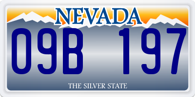 NV license plate 09B197