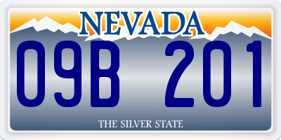 NV license plate 09B201