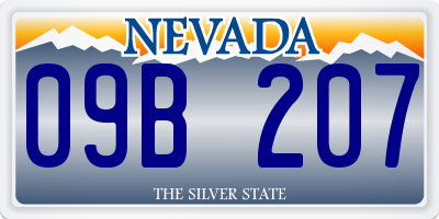 NV license plate 09B207