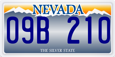 NV license plate 09B210