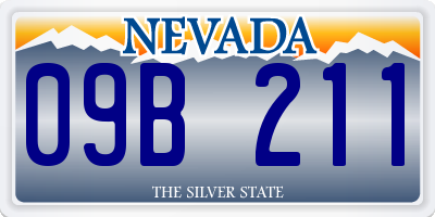 NV license plate 09B211