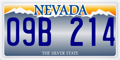 NV license plate 09B214