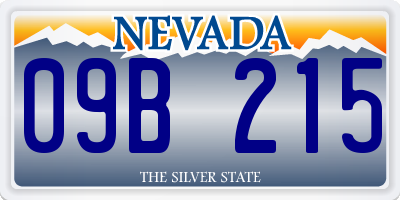 NV license plate 09B215