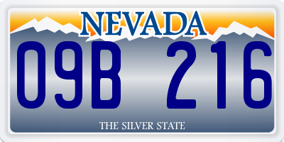 NV license plate 09B216