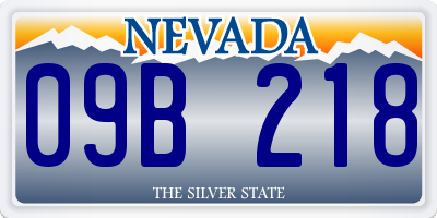 NV license plate 09B218