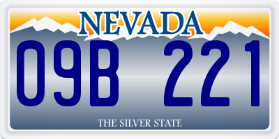 NV license plate 09B221