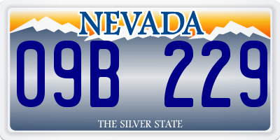 NV license plate 09B229