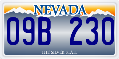 NV license plate 09B230