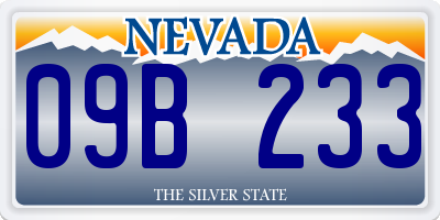 NV license plate 09B233