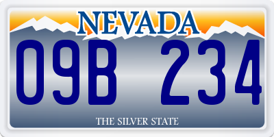 NV license plate 09B234