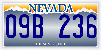 NV license plate 09B236