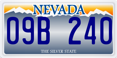 NV license plate 09B240