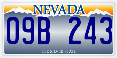 NV license plate 09B243