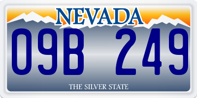 NV license plate 09B249