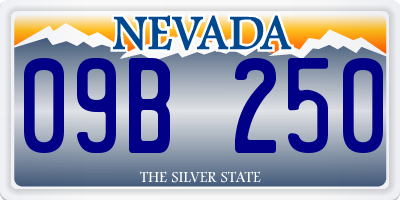 NV license plate 09B250