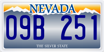 NV license plate 09B251