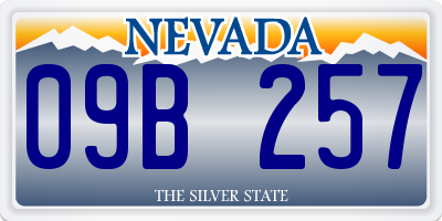 NV license plate 09B257