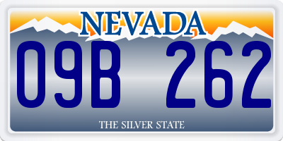 NV license plate 09B262