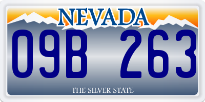 NV license plate 09B263