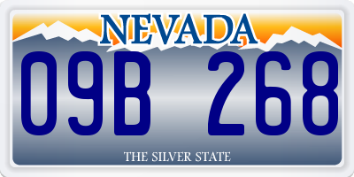 NV license plate 09B268