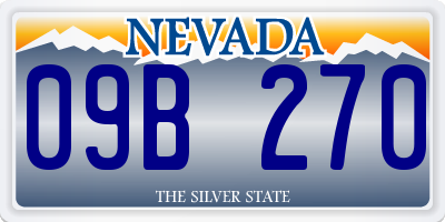 NV license plate 09B270