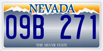 NV license plate 09B271