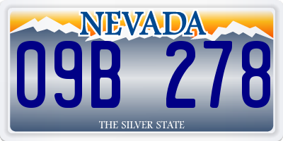 NV license plate 09B278