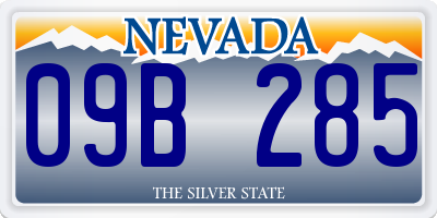 NV license plate 09B285