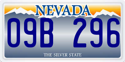 NV license plate 09B296