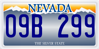 NV license plate 09B299