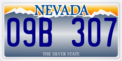 NV license plate 09B307