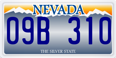 NV license plate 09B310