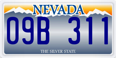 NV license plate 09B311