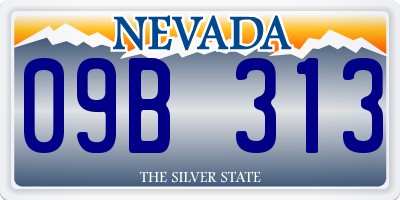 NV license plate 09B313
