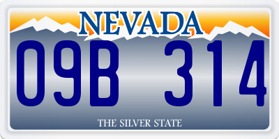 NV license plate 09B314