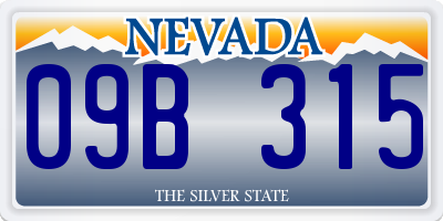 NV license plate 09B315