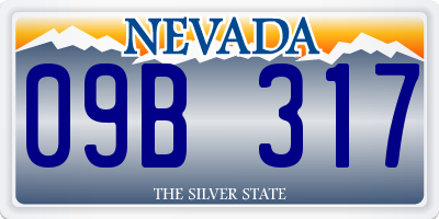 NV license plate 09B317