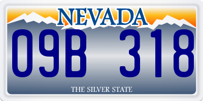 NV license plate 09B318