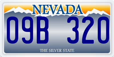 NV license plate 09B320