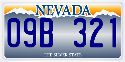 NV license plate 09B321