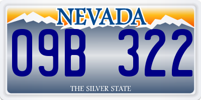NV license plate 09B322