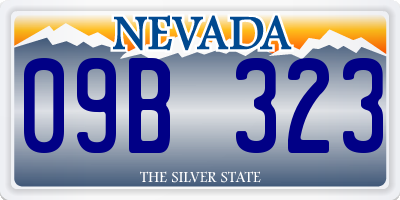 NV license plate 09B323