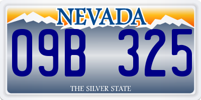 NV license plate 09B325